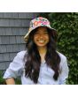 Cotton Bucket Sun Hat -- Heirloom Garden