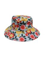 Cotton Bucket Sun Hat -- Heirloom Garden