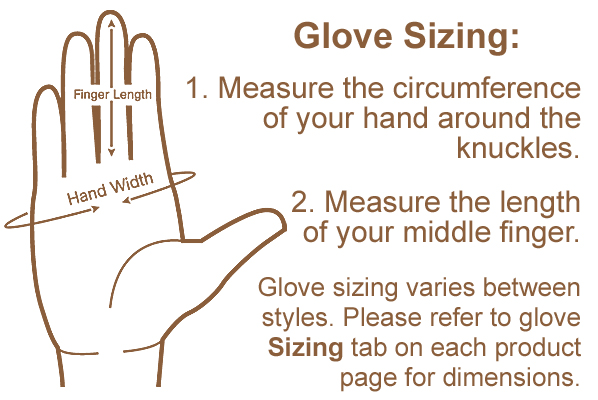 Womanswork Glove Size Guide